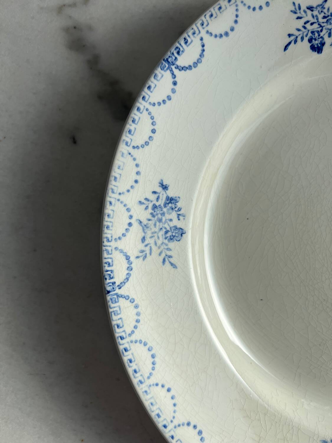Saint-Amand plate with floral decoration