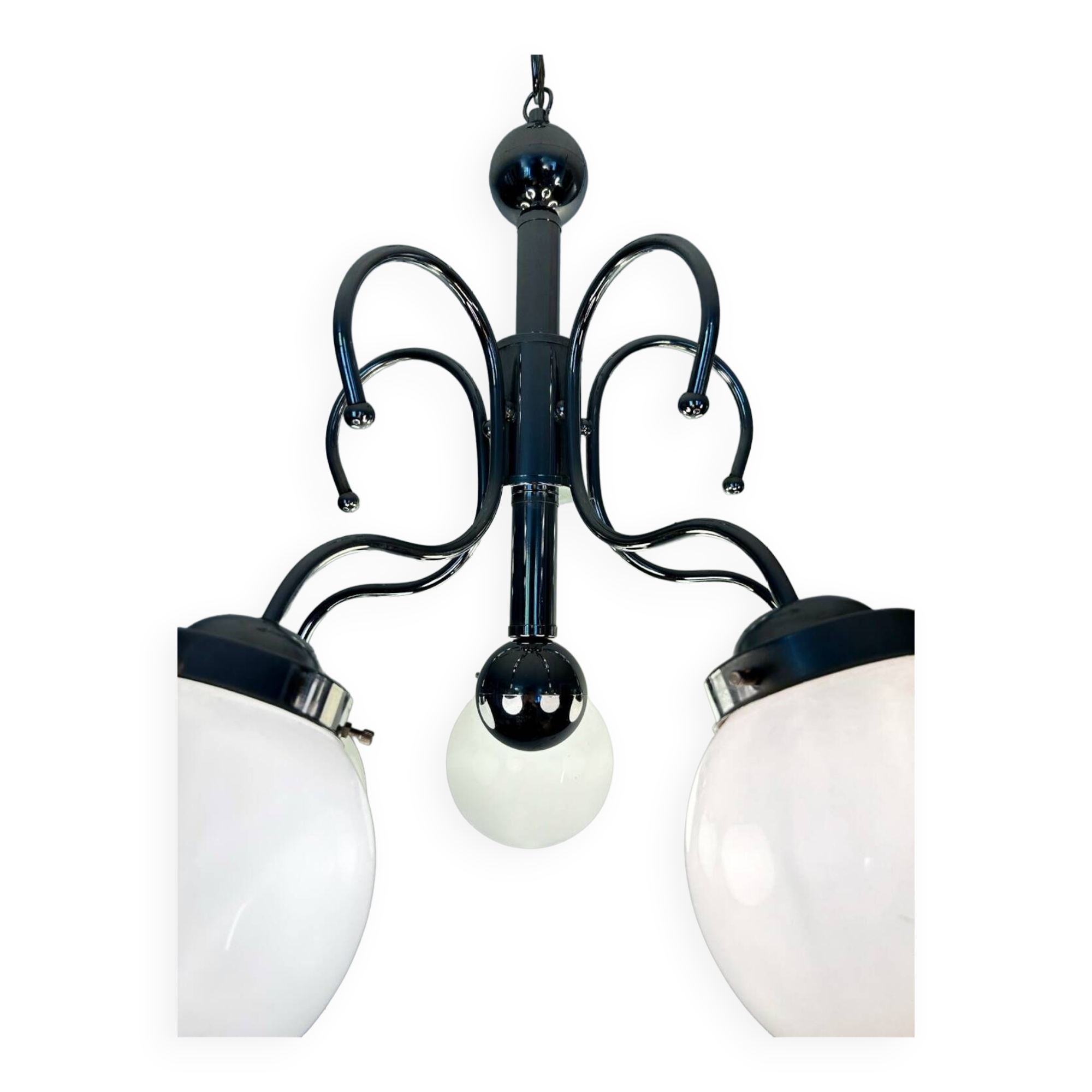 Italian design bistro chandelier from the 70s