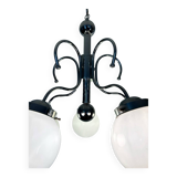 Italian design bistro chandelier from the 70s