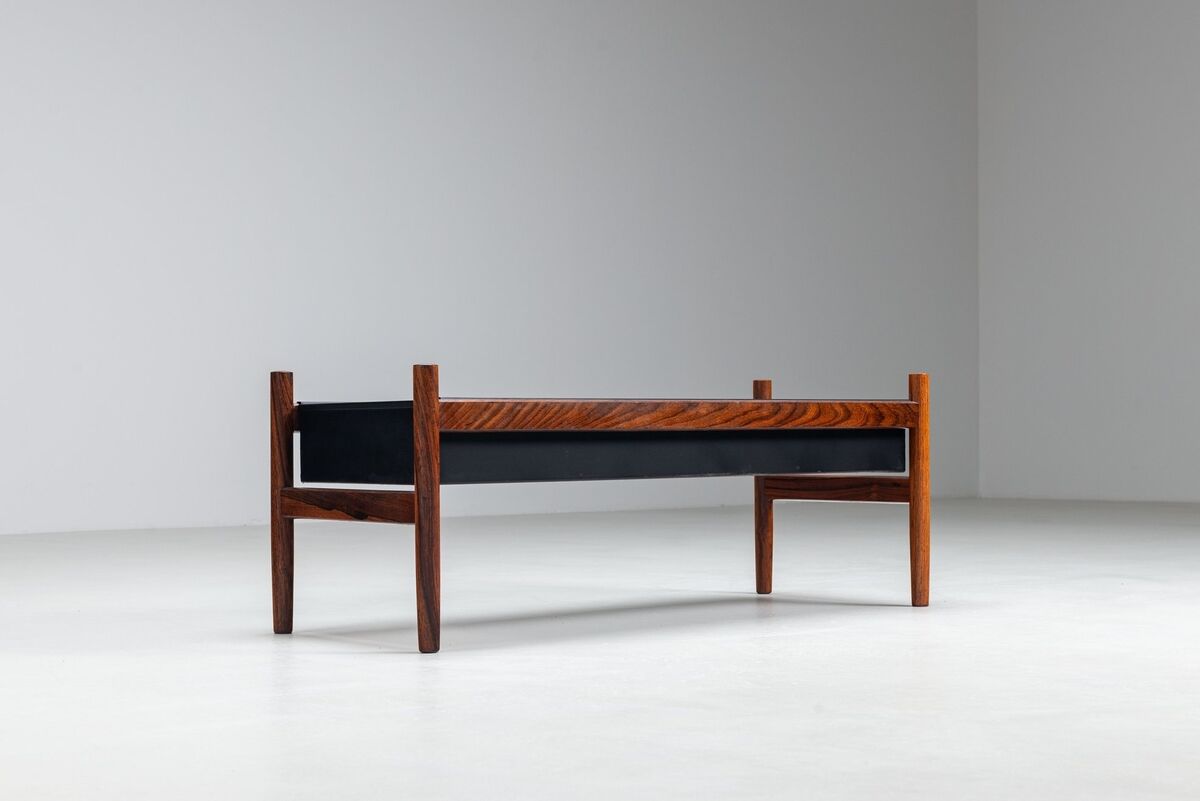 Hugo Frandsen large planter in rosewood Spottrup Denmark 1960
