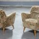 Pair of armchairs flower 50s