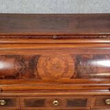 Commode bureau à cylindre époque Louis XVI en marqueterie vers 1760