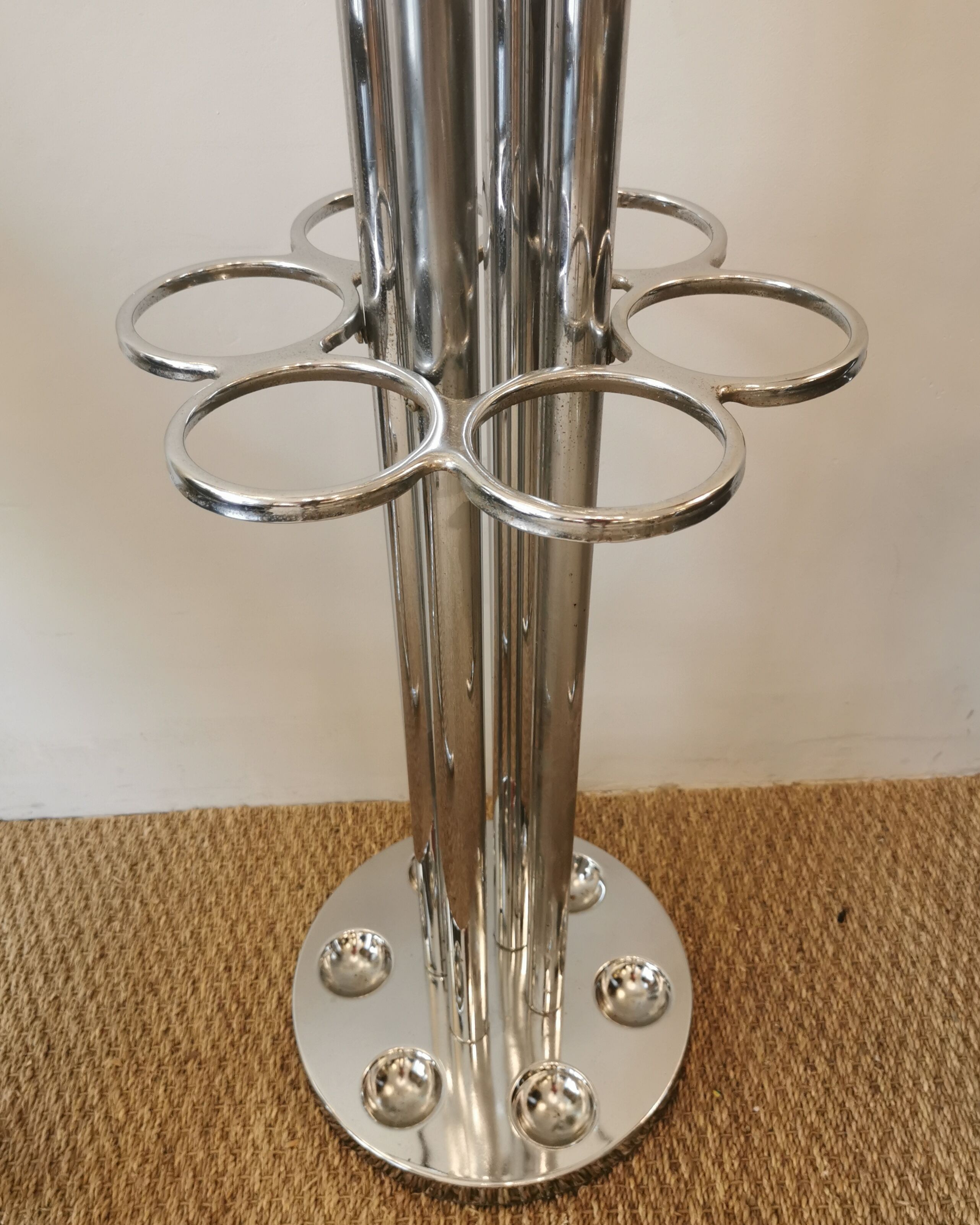 Italian vintage coat rack and umbrella holder Space Age 70s