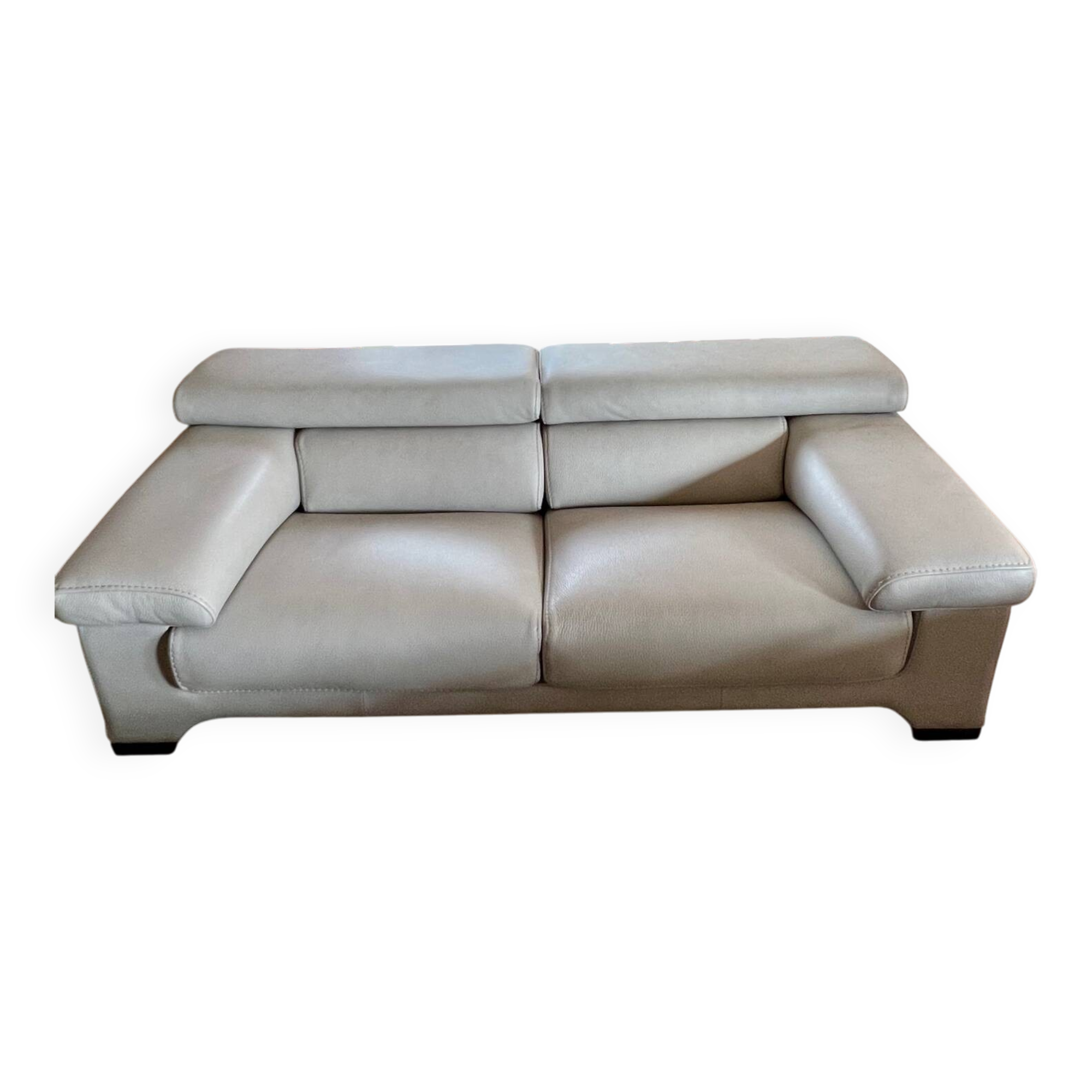 "Sillage" leather canapé/Rochebobois
