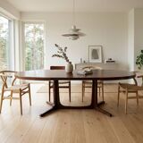 Extensible Baumann table in oak from the 1960s.