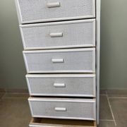 Vintage wicker chest of drawers