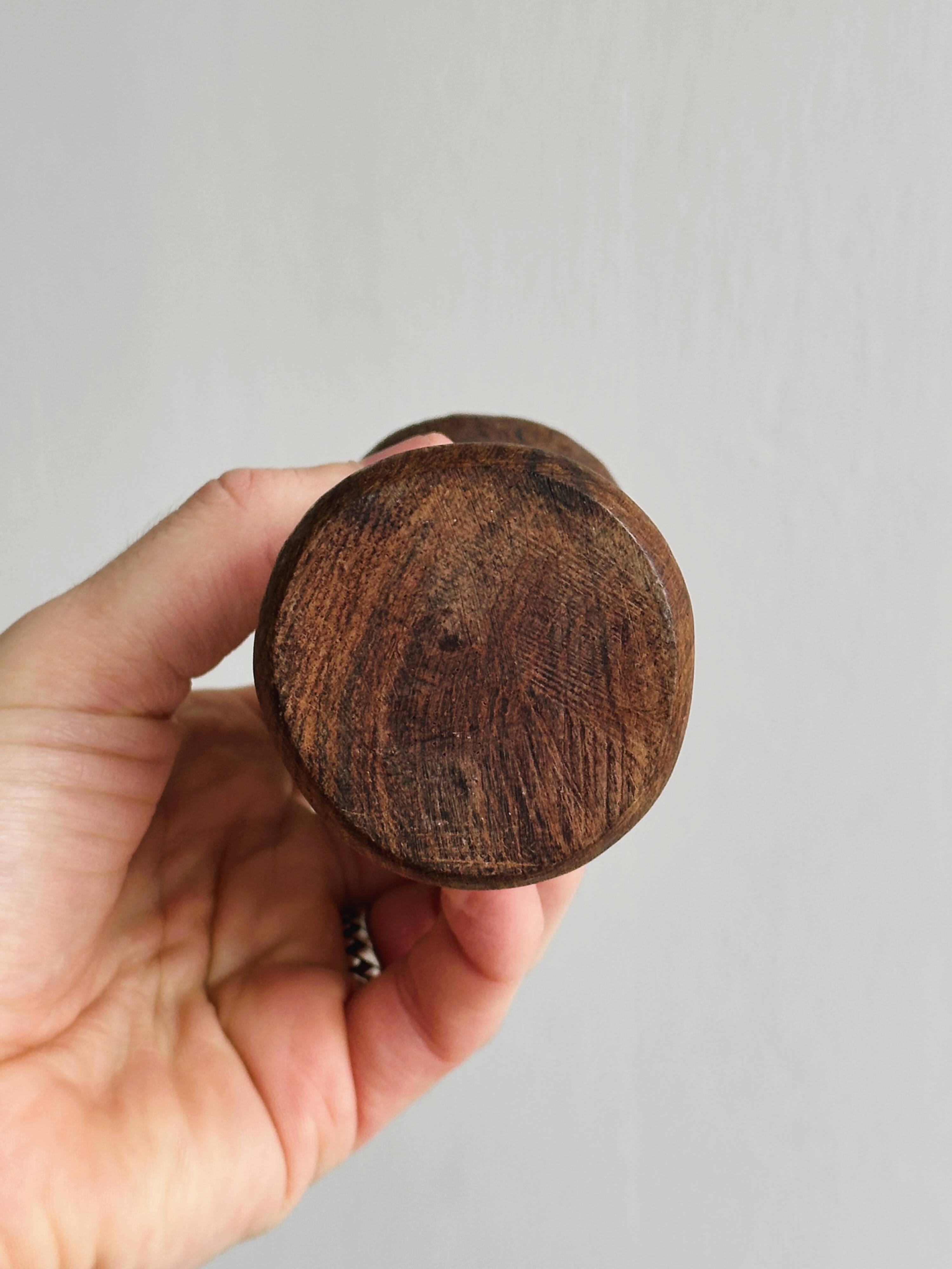 Pair of wooden egg cups