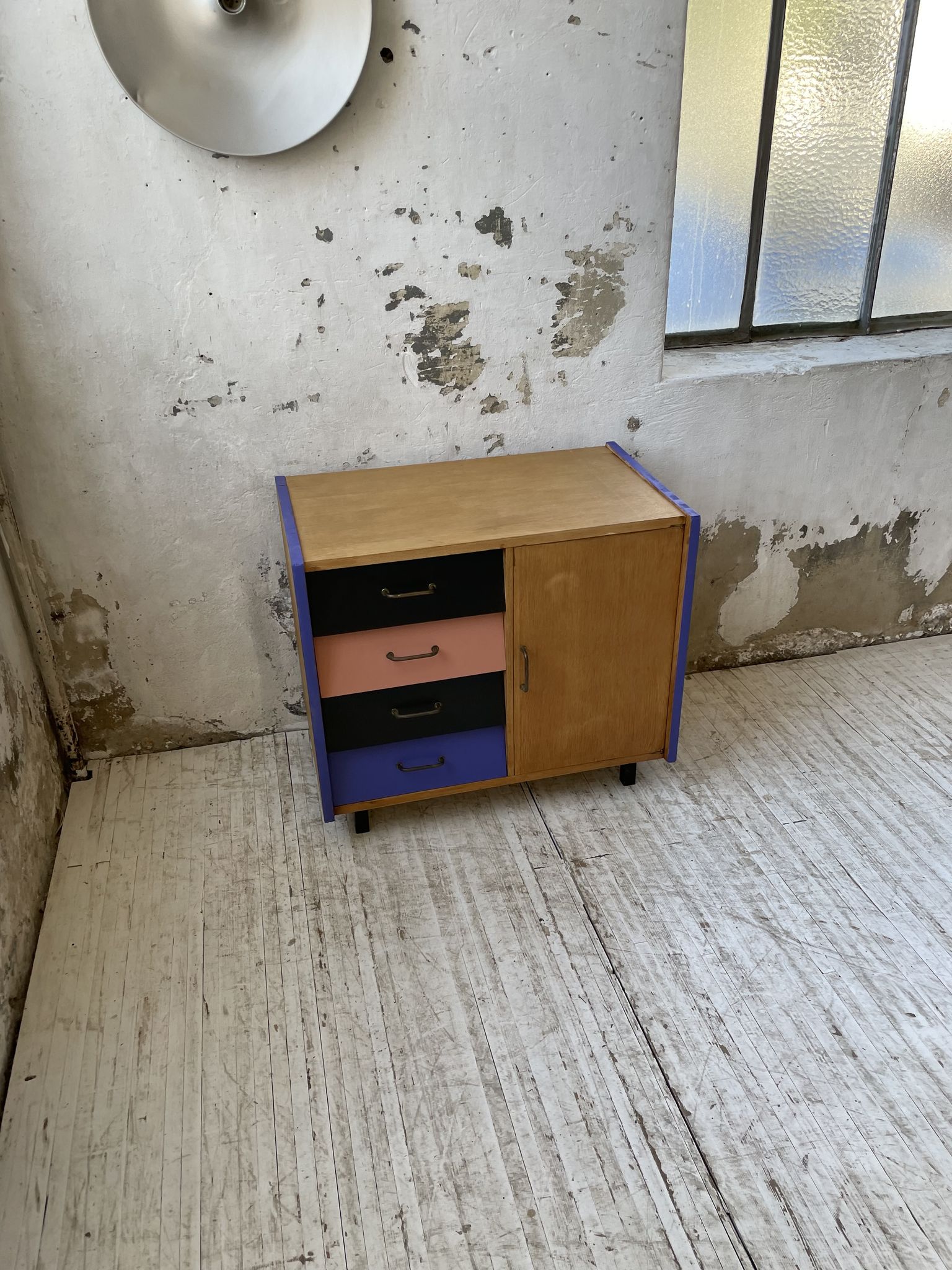 Colorful chest of drawers furniture 60s