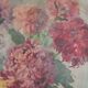 Table flowers oil on vintage canvas