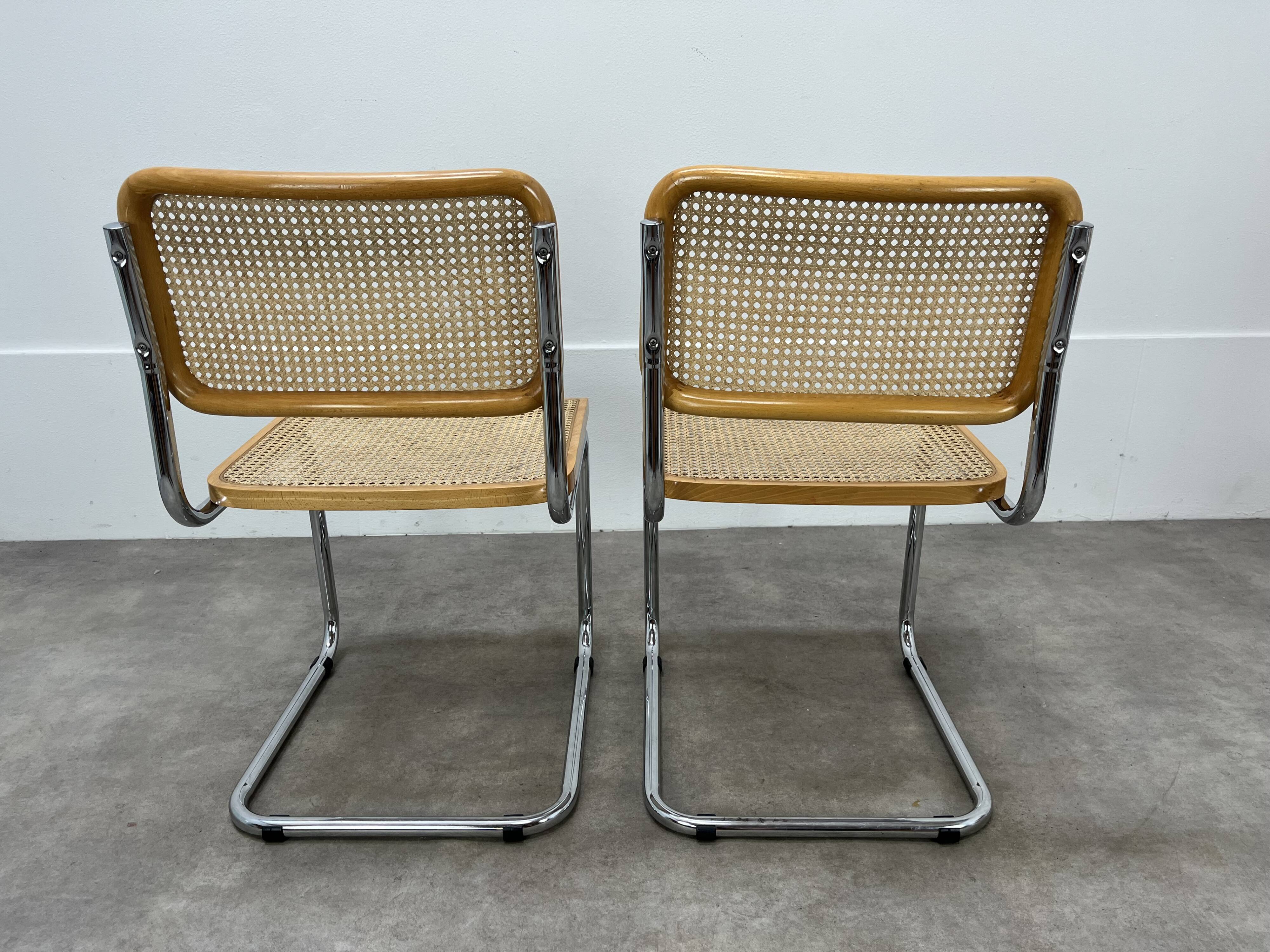 2 Cesca B32 chairs by Marcel Breuer