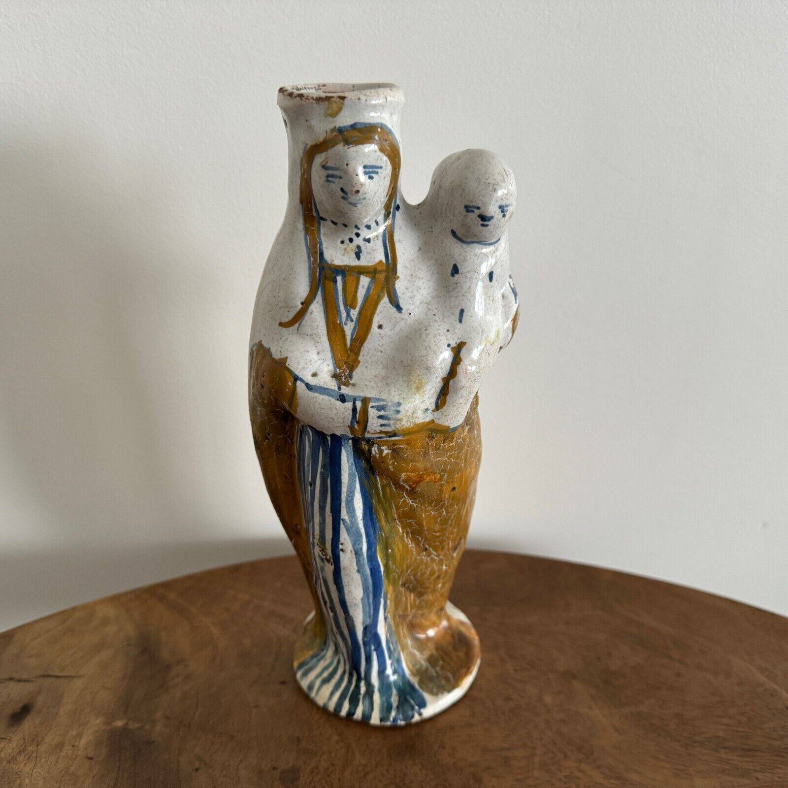 18th century earthenware Virgin giving birth