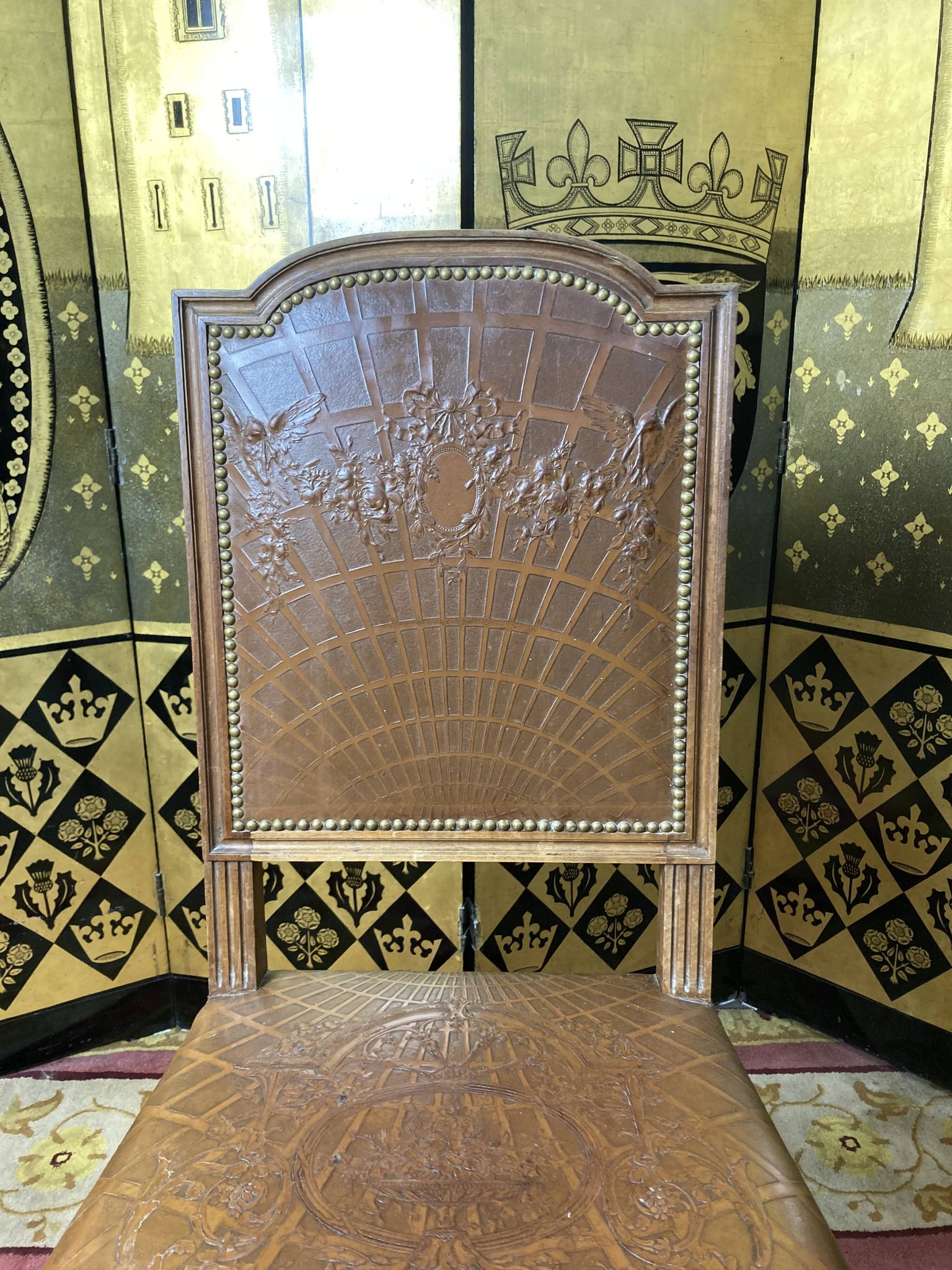 10 chaises louis XVI assise cuir