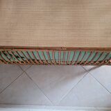 Coffre banc en rotin