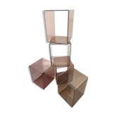 Ensemble de 5 casiers en Plexiglas fumé