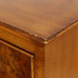 Vintage Chest of Drawers Burton Reproductions Burl Wood Veneer 116cm