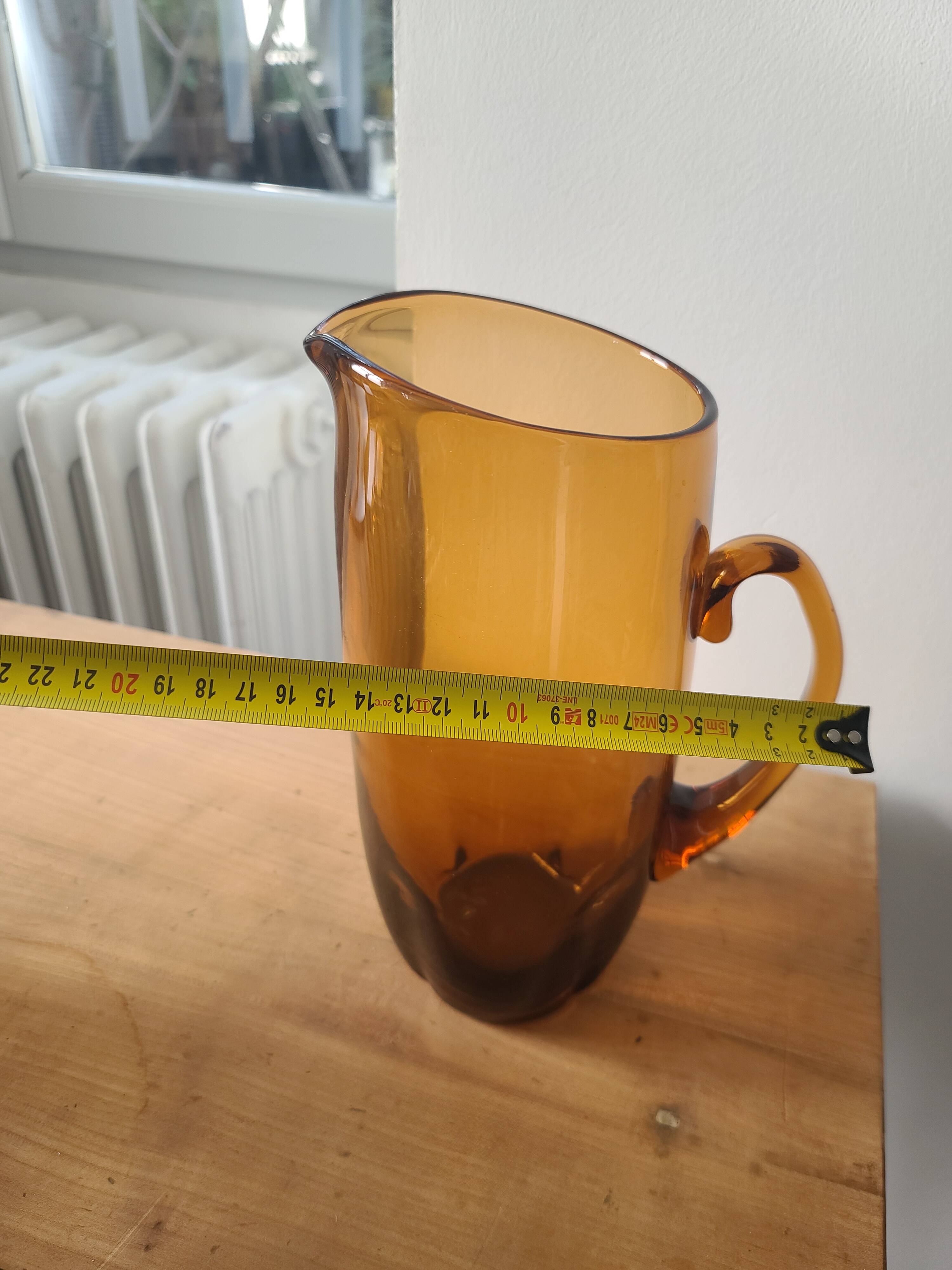 Service de Verres Vintage Ambrés (Carafe + Gobelets) #PIMR