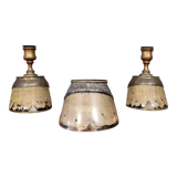 Smoking set three pieces nineteenth century called souvenir