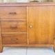 Vintage oak storage unit with drawers from the 50s/60s.