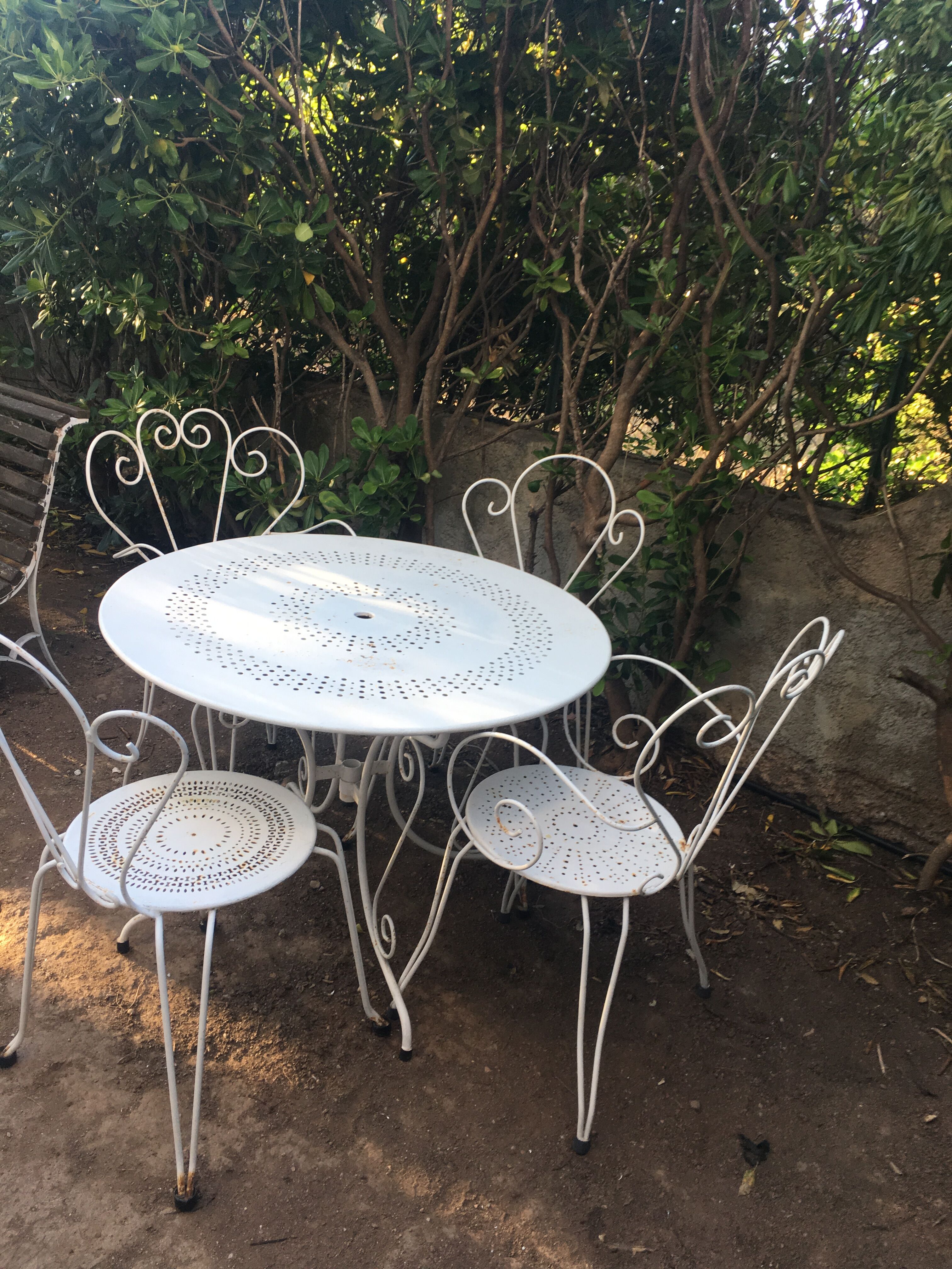Salon de jardin fer forgé