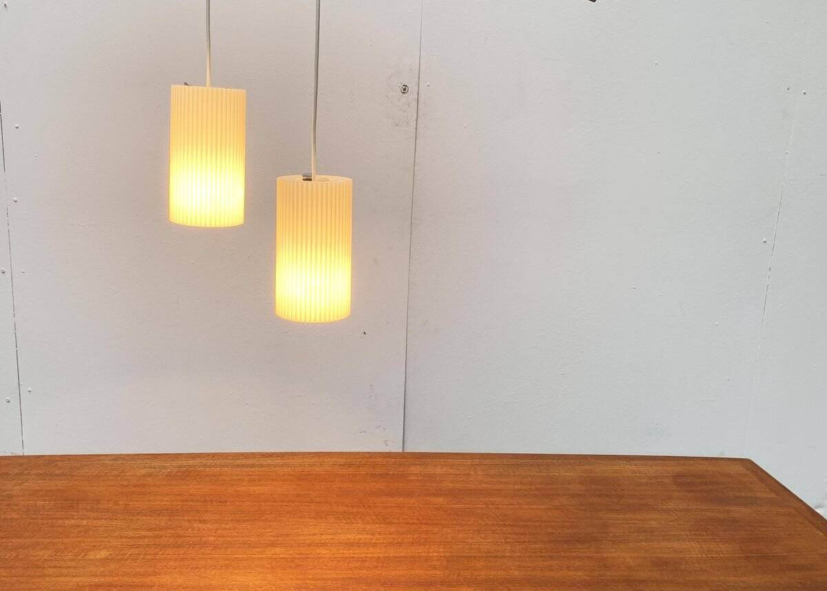 Modern mid-century German plastic suspension by Erco.