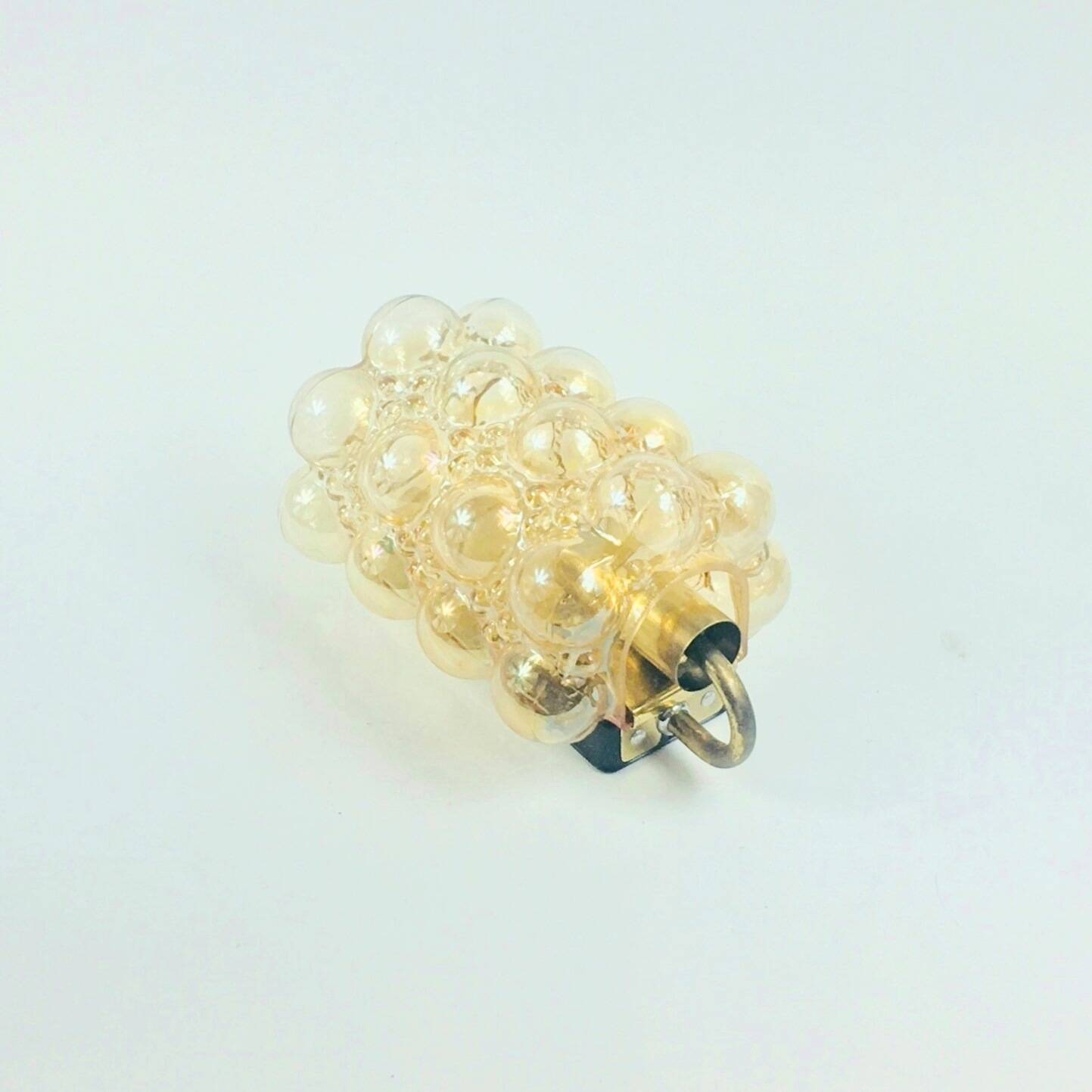 Paire d'appliques murales en verre bullé style Mid-Century - H. Tynell pour Limburg, années 1960