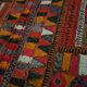 Hand woven flat woven Iraqi artisan rug.