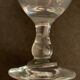 7 antique blown foot glasses