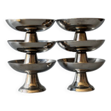 Ice cream cups, stainless steel dessert, 1970