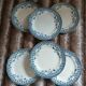 6 antique flat plates in ironstone
