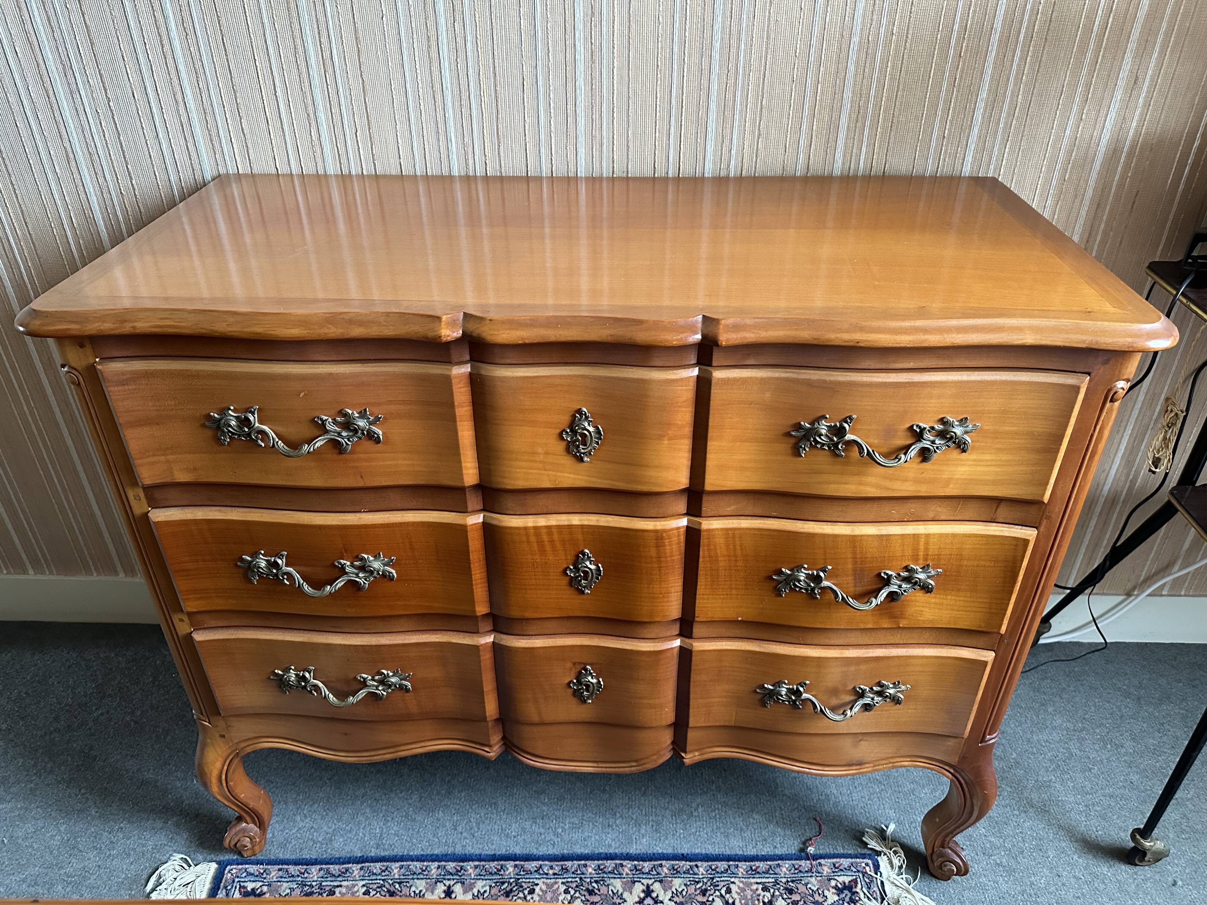 Louis XV style mid-century chest of drawers