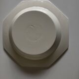 Set of 5 octagonal pearl plates from Creil Montereau.