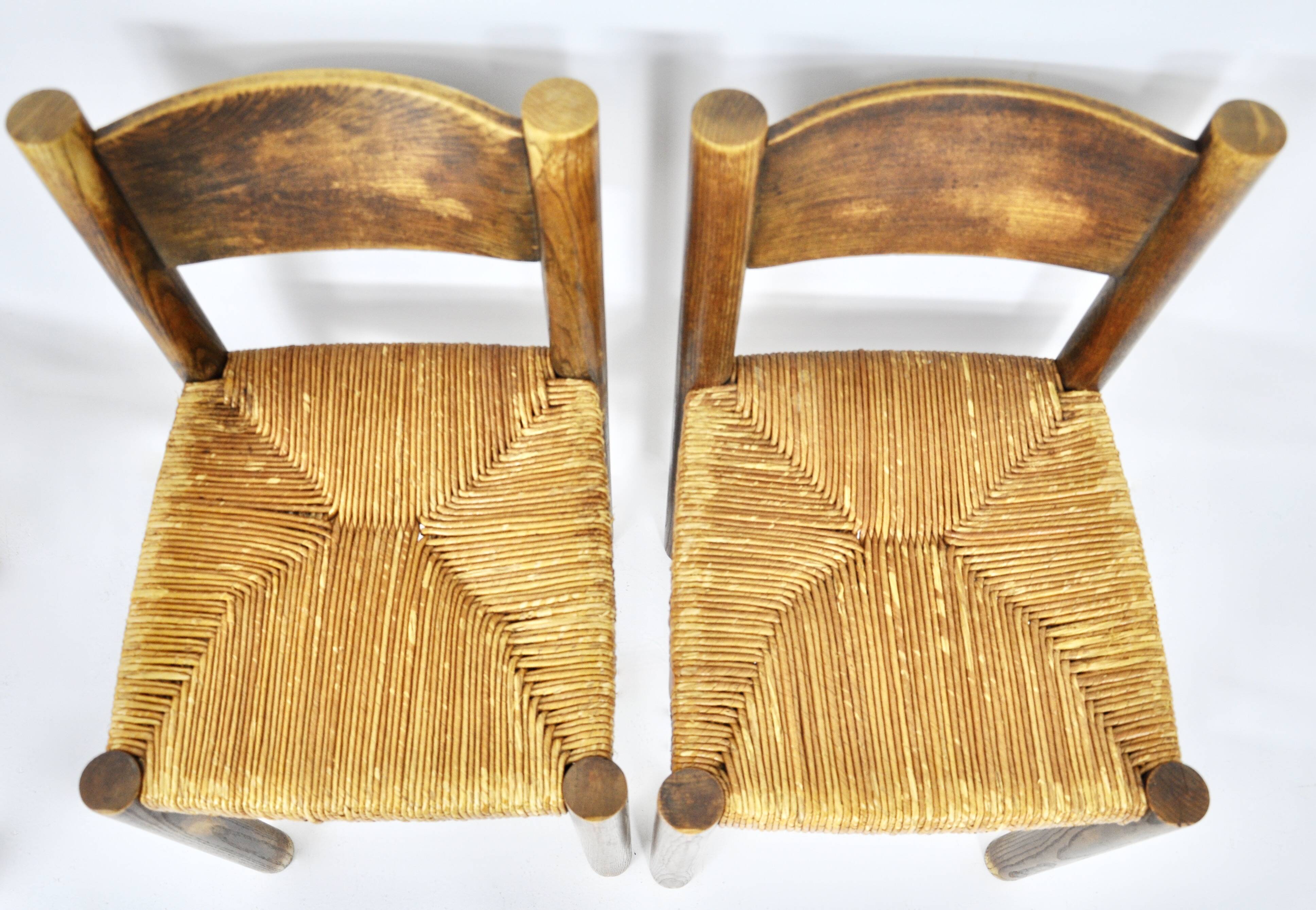 Set of 4 Meribel Chairs by Charlotte Perriand for Steph Simon, 1950s