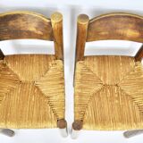 Set of 4 Meribel Chairs by Charlotte Perriand for Steph Simon, 1950s