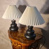pair of ceramic bedside lamps Scandinavian design lampshade 33x25 electric chan