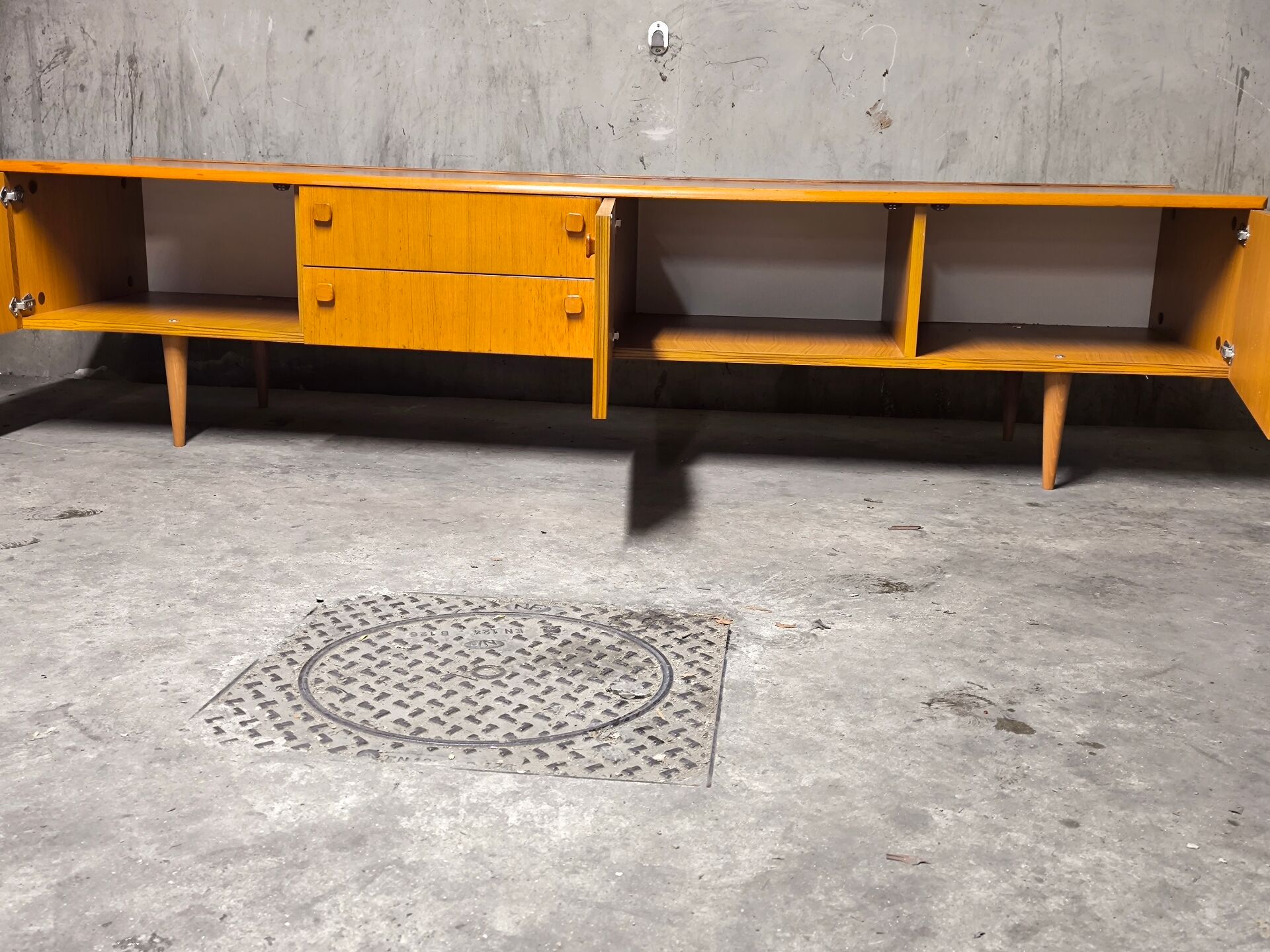 Vintage Scandinavian teak sideboard from the 1970s.
