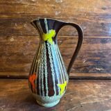 Vase vintage marron Brigitte France des années 1960