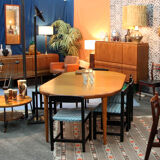 Danish teak extendable round table of the years 60