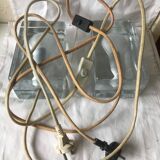 Pair of glass block lamps