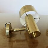 Jo Hammerborg wall lamp in brass, Denmark, 1970s.