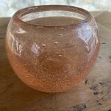 Vase verre rose d’après Biot