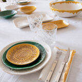 Lot de 4 assiettes blanca safran s
