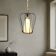 Brass suspension, black metal and striped glass attributed to Massive, 1950s.