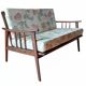 Vintage Scandinavian bench in solid beech from the 1950s with tapered legs.