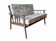 Vintage Scandinavian bench in solid beech from the 1950s with tapered legs.