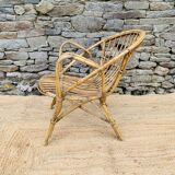 Vintage rattan armchair
