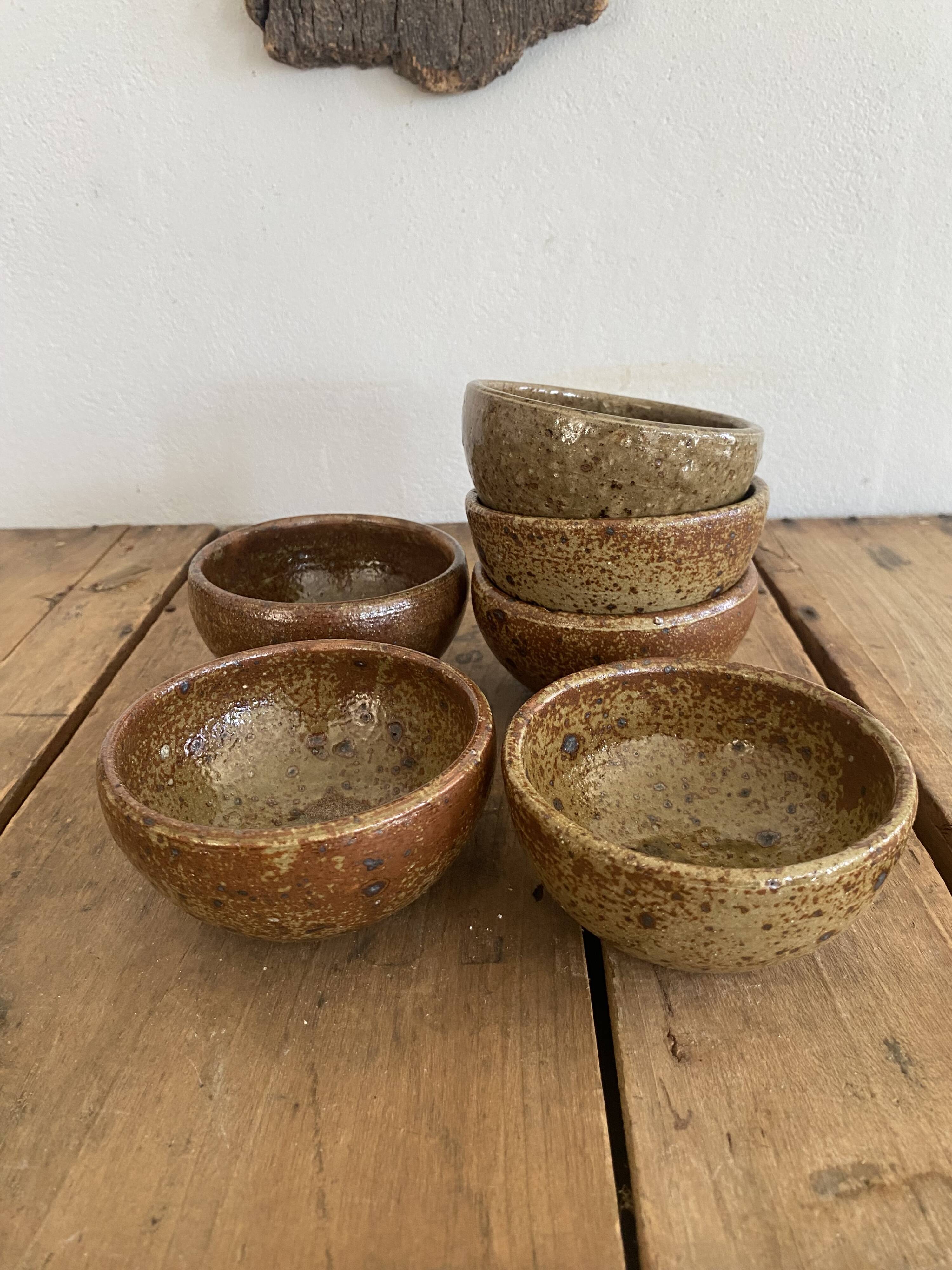 Salad bowl, 6 ramekins signed F. Baudat