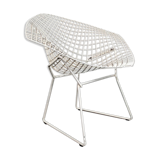 White Diamond armchair by Harry Bertoia 1st edition for Knoll, 1990