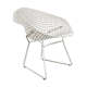 White Diamond armchair by Harry Bertoia 1st edition for Knoll, 1990