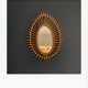 Vintage rattan sun mirror