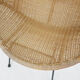 Vintage metal and rattan lounge chair , The Netherlands 1960’s